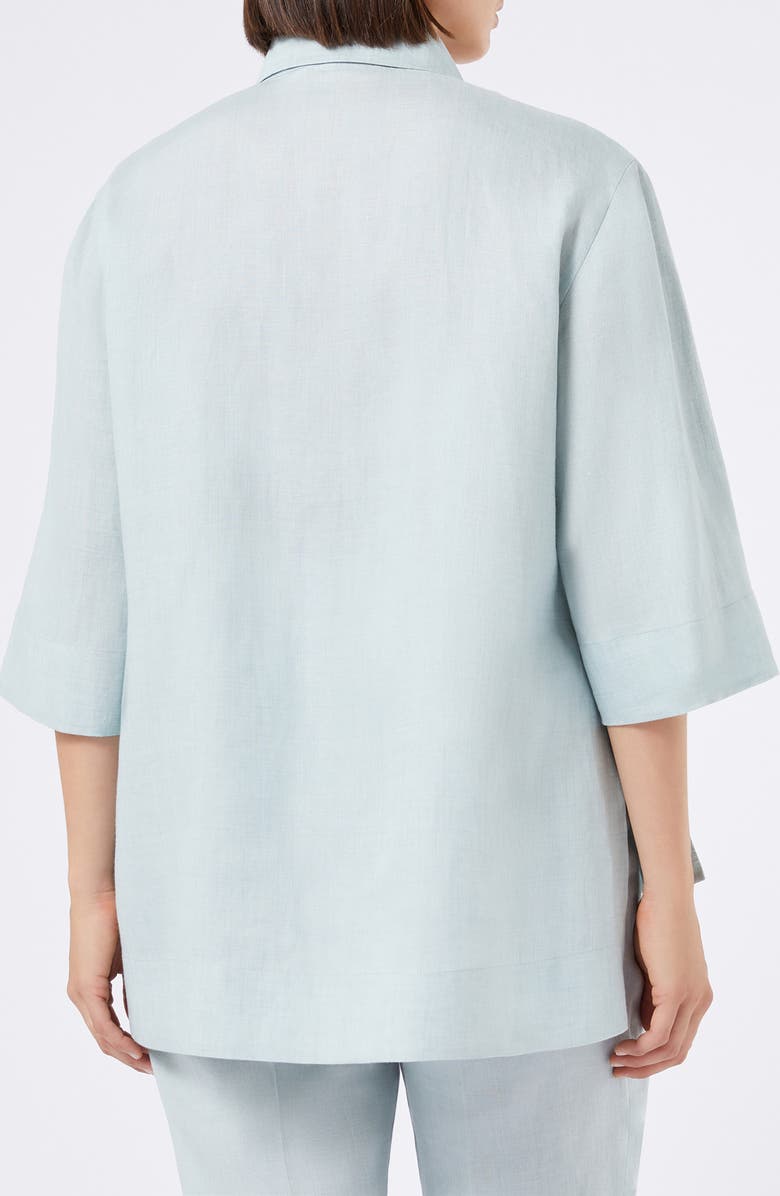 Marina Rinaldi Florida Linen Canvas Tunic, Alternate, color, Sage Green