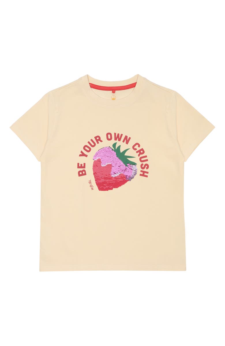 THE NEW Kids' Loppy Sequin Embellished Organic Cotton Graphic T-Shirt, Main, color, 