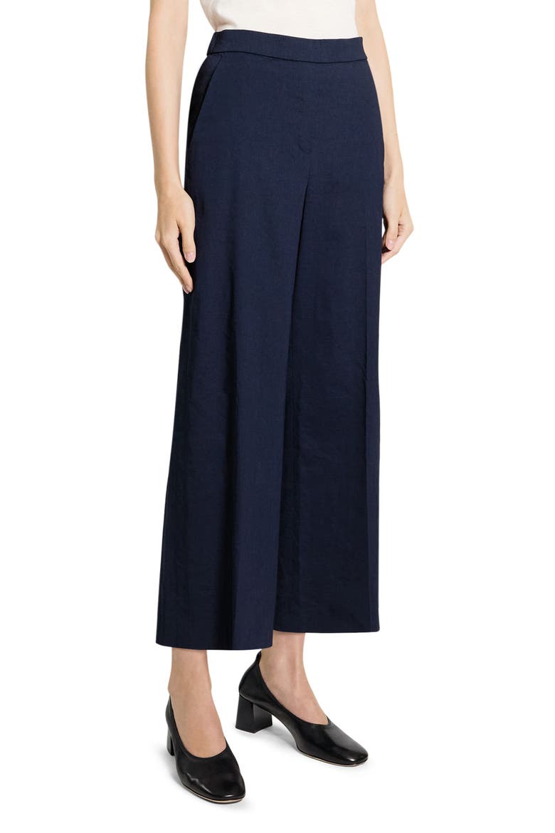 Classic Straight Leg Linen Blend Pants, Alternate, color, MIDNIGHT NAVY