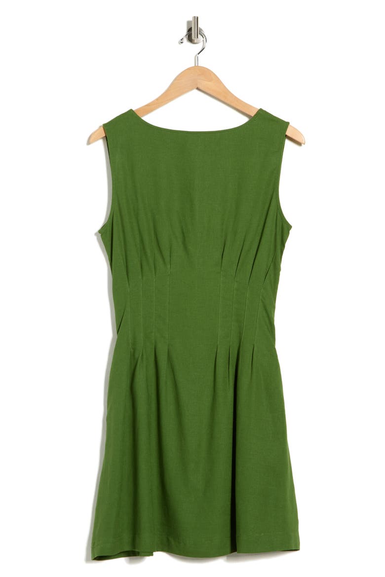 Paisley Print Boatneck Fit & Flare Dress, Alternate, color, GARDEN GREEN