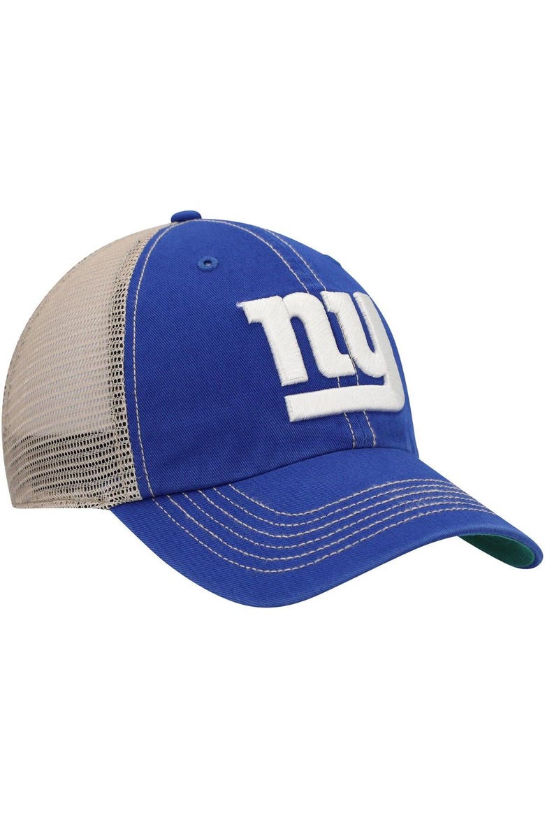 Men's '47 Royal/Natural New York Giants Trawler Trucker Clean Up Snapback Hat, Alternate, color, Royal