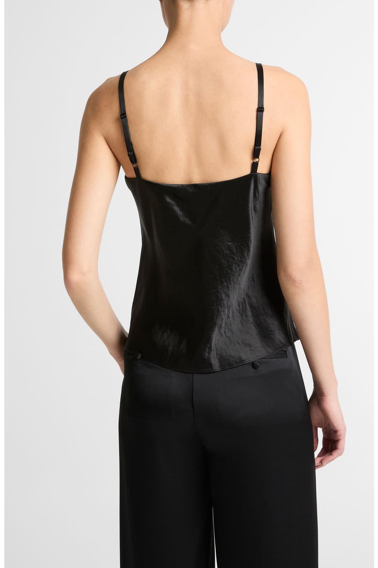Crinkle Satin Camisole, Alternate, color, BLACK