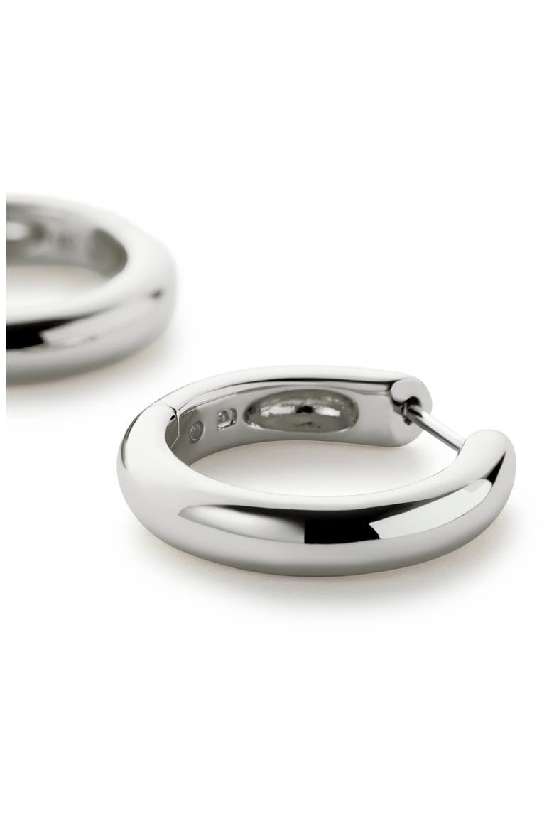 Guilia Medium Hoop Earrings, Alternate, color, SILVER