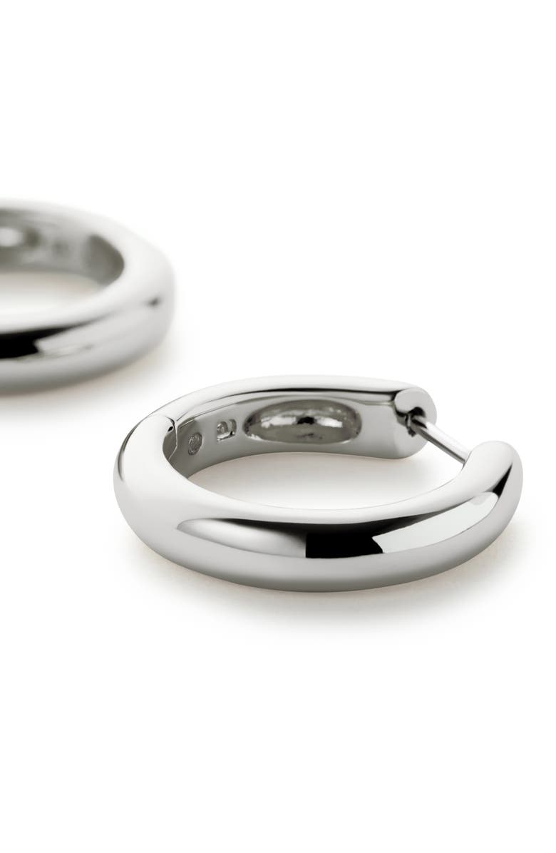 Ana Luisa Guilia Medium Hoop Earrings, Alternate, color, Silver