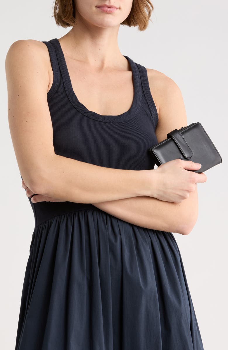 MUNDI SMALL LEATHER GOODS Campbell Quilted Leather Wallet, Alternate, color, Black