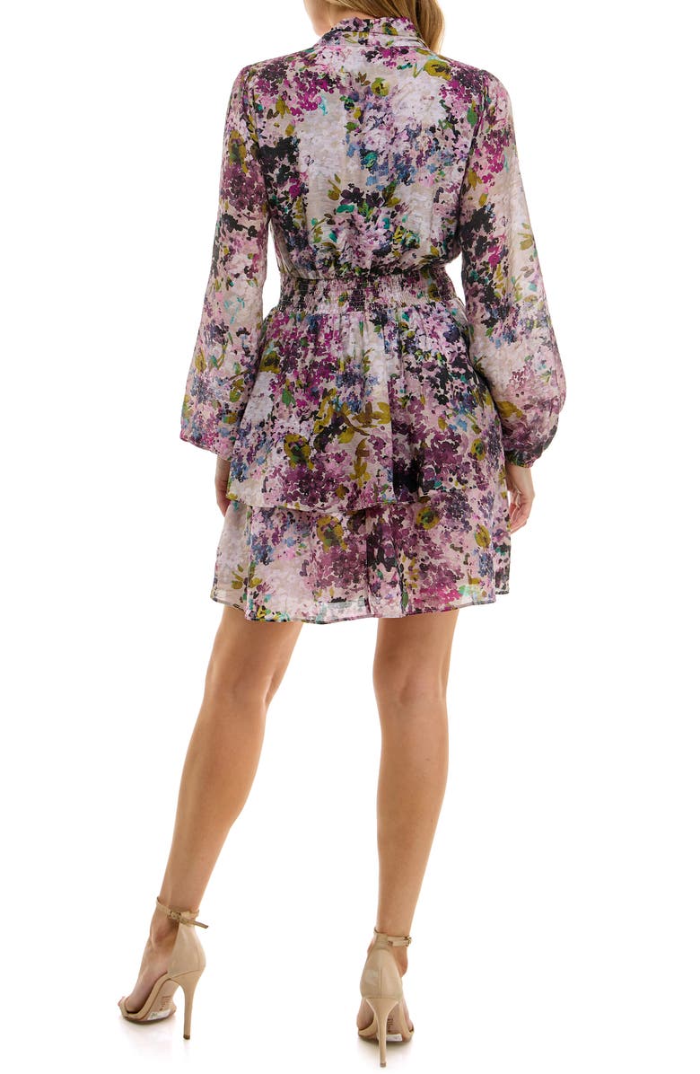 Socialite Long Sleeve Tiered Minidress, Alternate, color, 