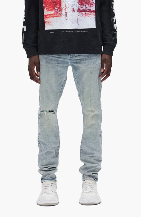 P001 Worn Reflective Skinny Jeans