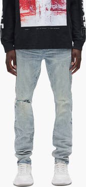 PURPLE BRAND P001 Worn Reflective Skinny Jeans