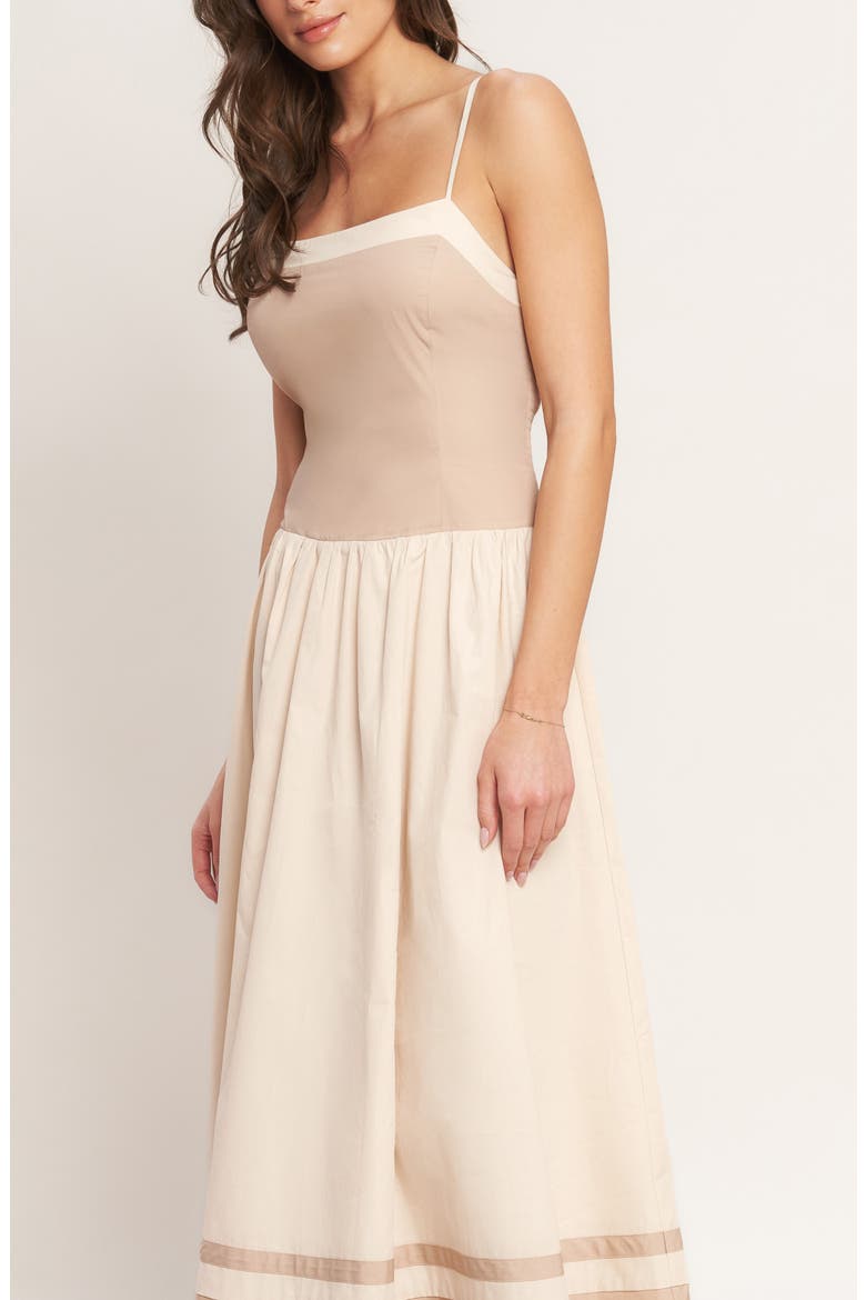 Drop Waist Midi Dress, Alternate, color, LIGHT TAUPE