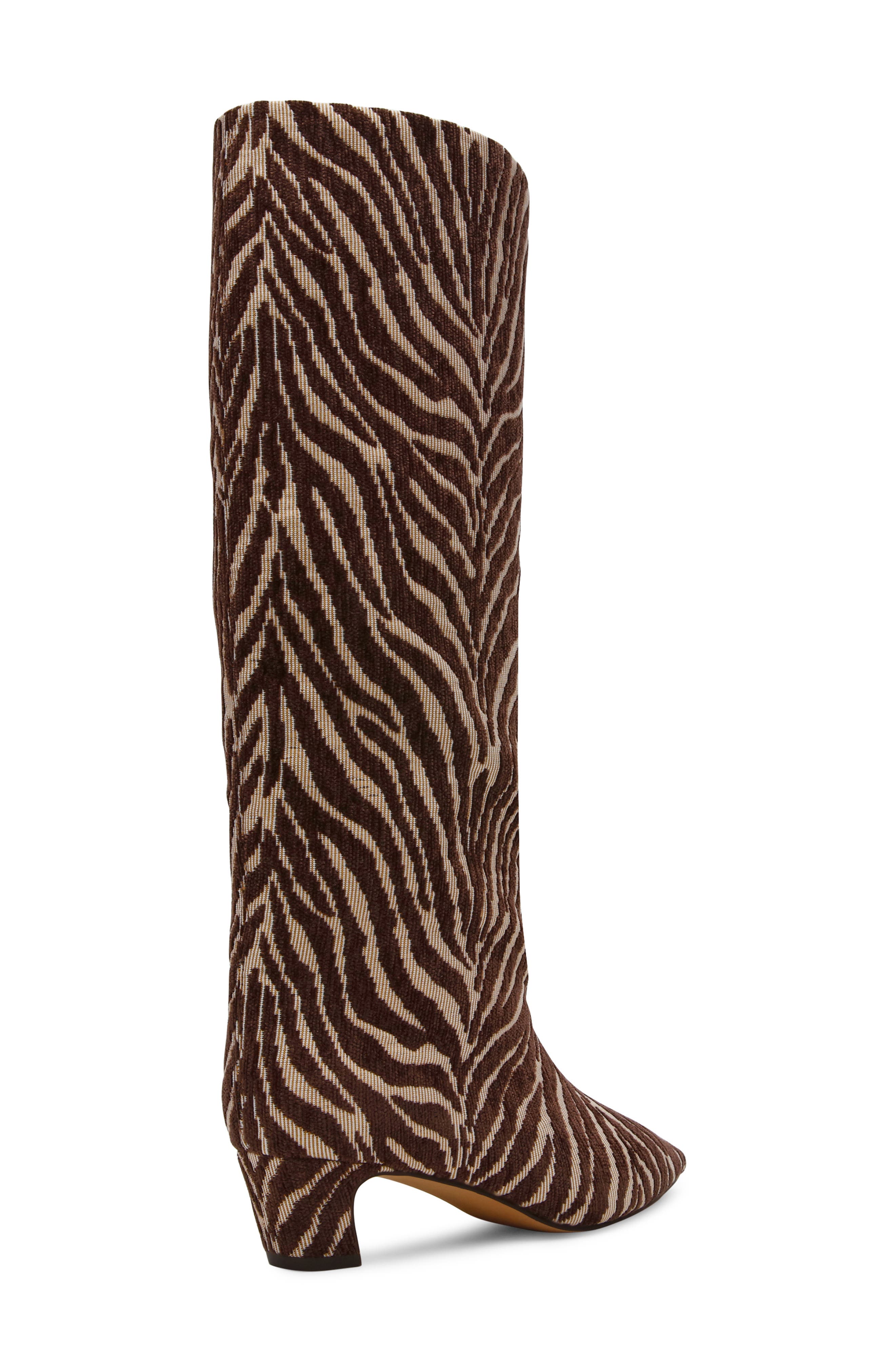 Brax Pointed Toe Boot, Alternate, color, ZEBRA