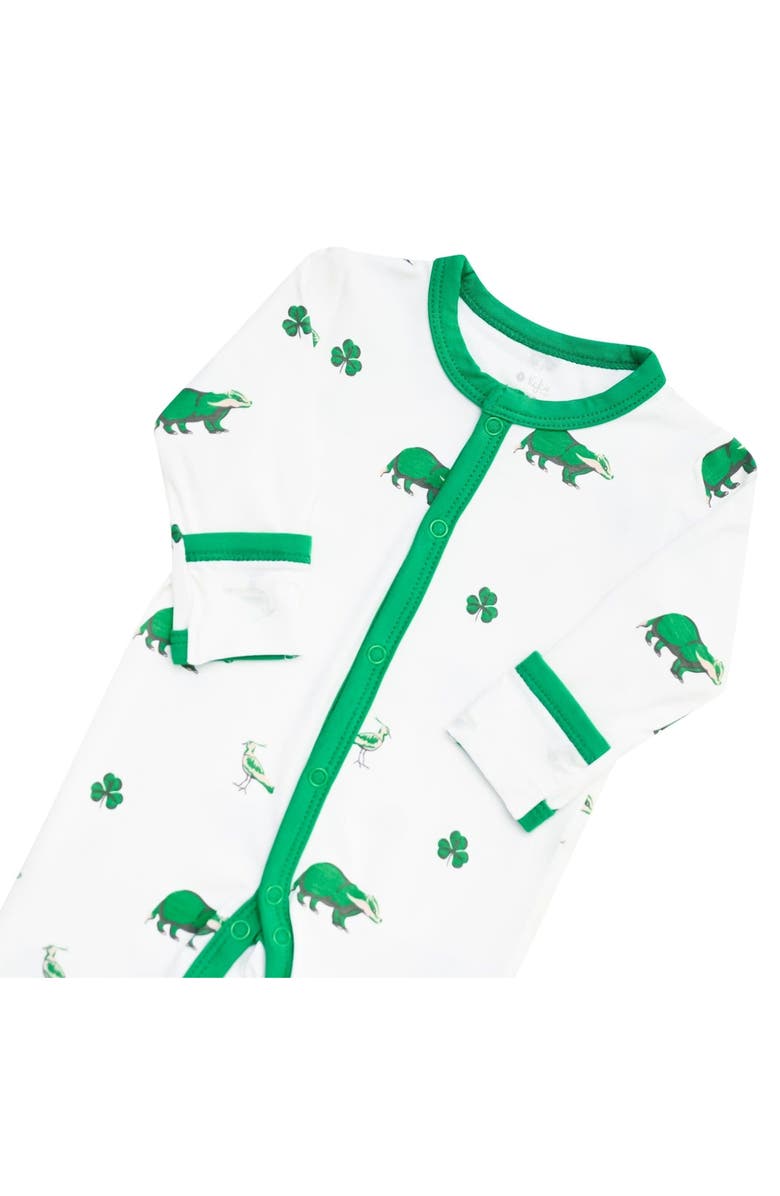 Kyte BABY Irish Snap Footie, Alternate, color, Irish