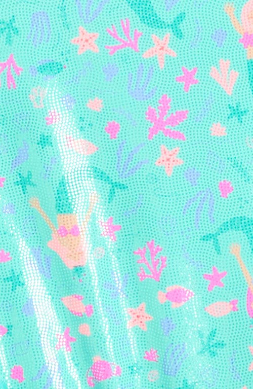 Flapdoodles Kids' Mermaid Shimmer Two-piece Rashguard Swimsuit In Print