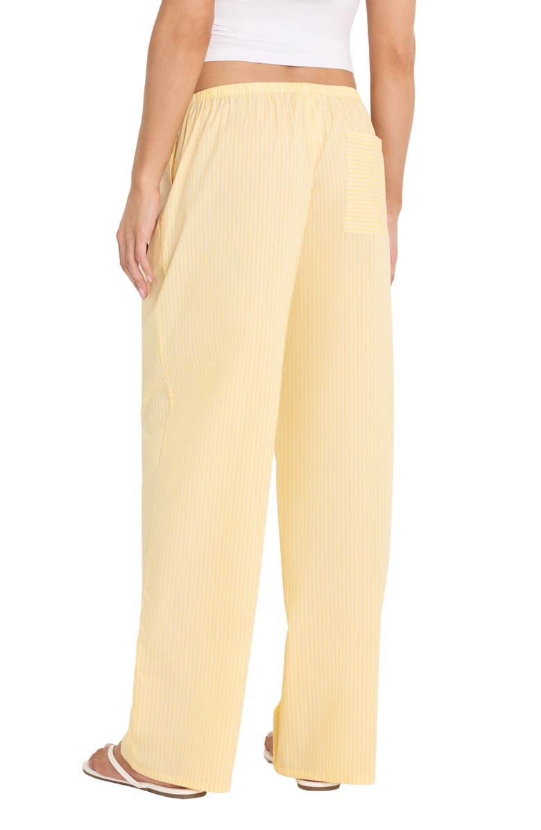 Good American Stripe Poplin Pants, Alternate, color, Butterbeam Stripe