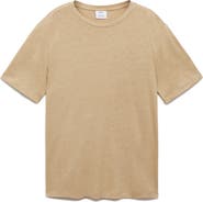 MANGO Slim Fit Linen Blend T-Shirt