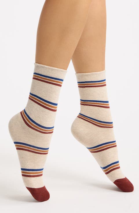 Wilde Striped Crew Socks