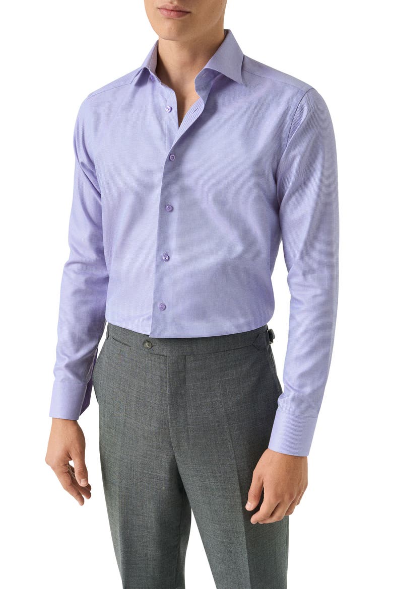Contemporary Fit Semi Solid Dress Shirt, Main, color, LIGHT PURPLE