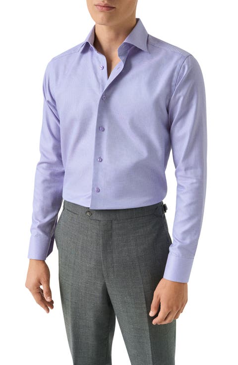 Contemporary Fit Semi Solid Dress Shirt