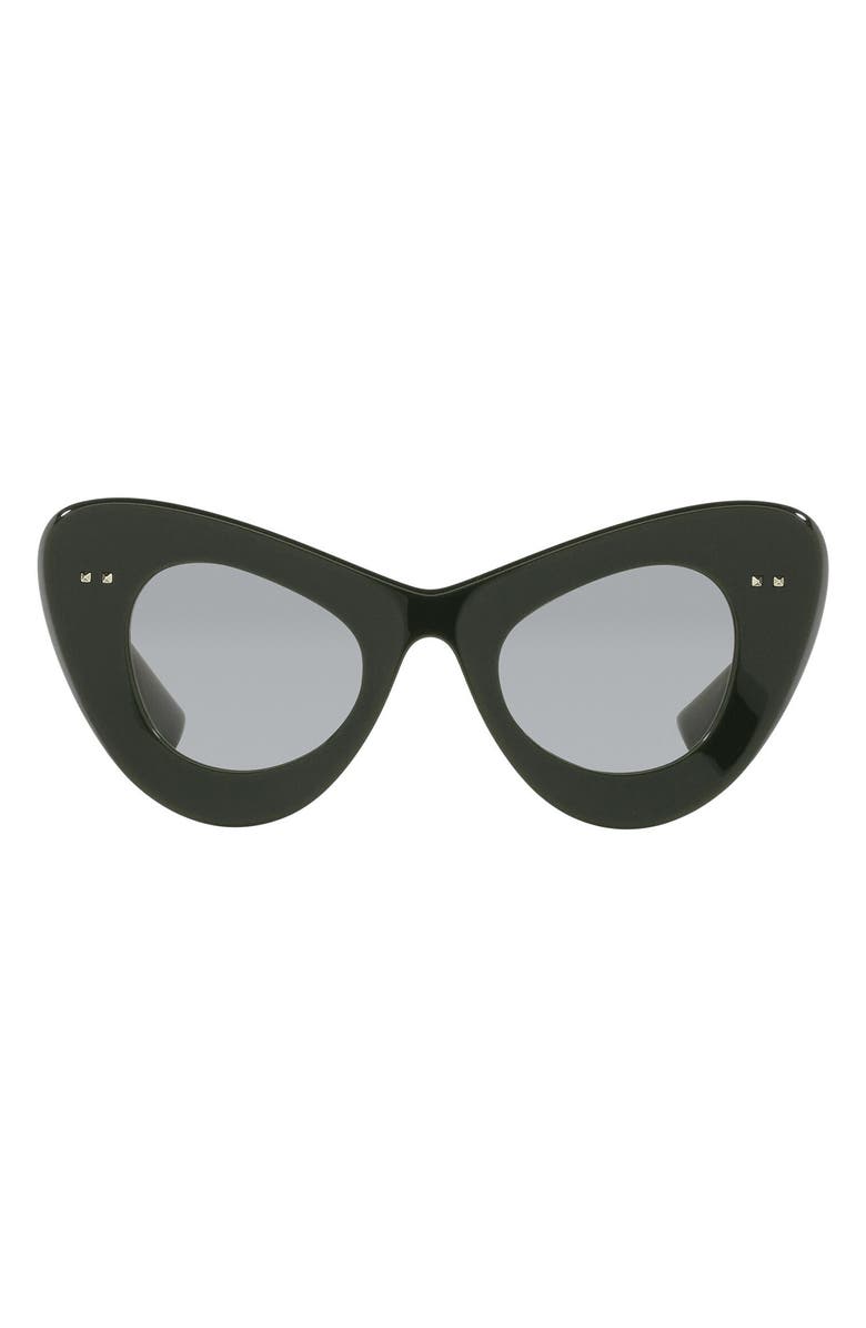 Valentino 46mm Cat Eye Sunglasses, Main, color, Green