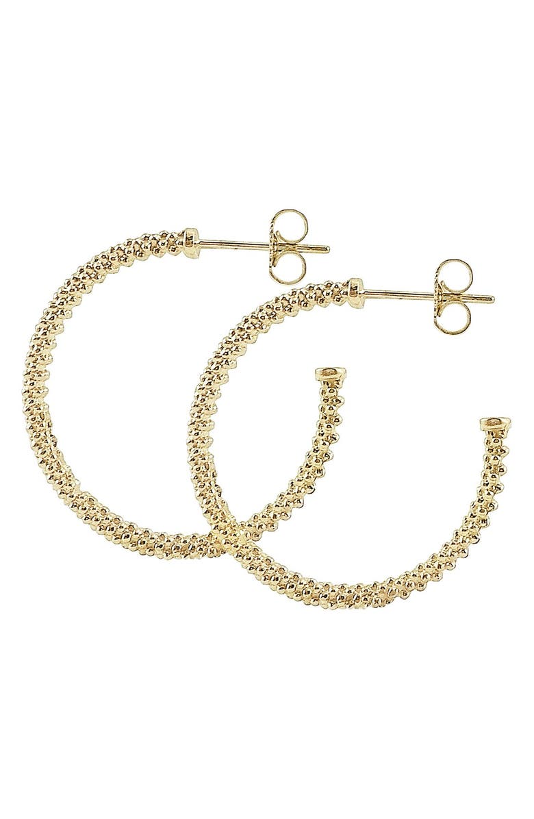 LAGOS Caviar Hoop Earrings, Alternate, color, Gold