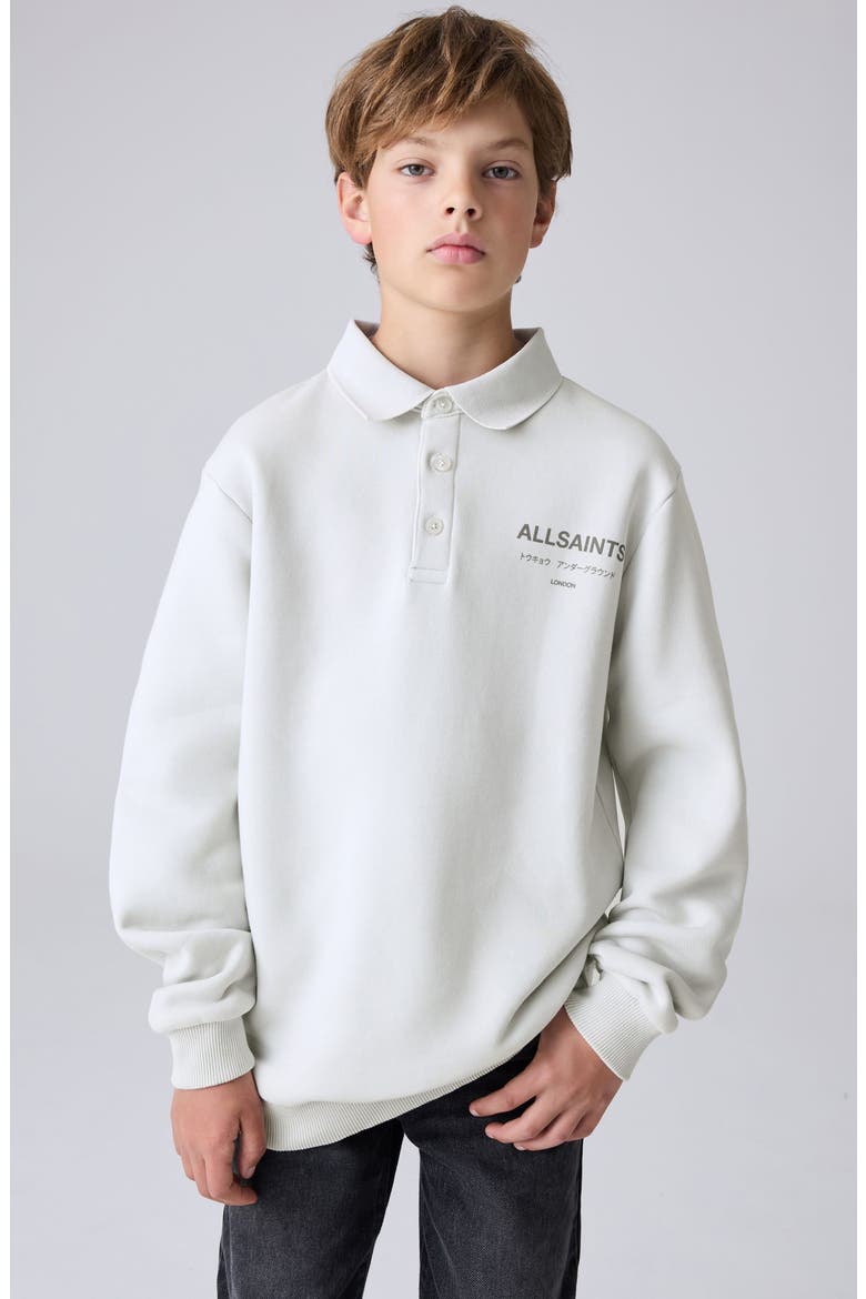 Kids' Underground Logo Graphic Polo Sweatshirt, Alternate, color, GREY