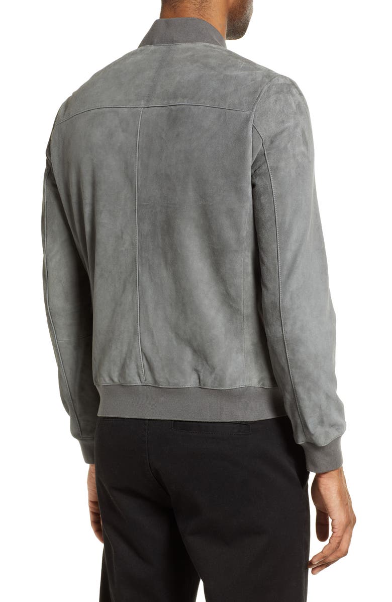 AllSaints Kemble Leather Bomber Jacket, Alternate, color, 