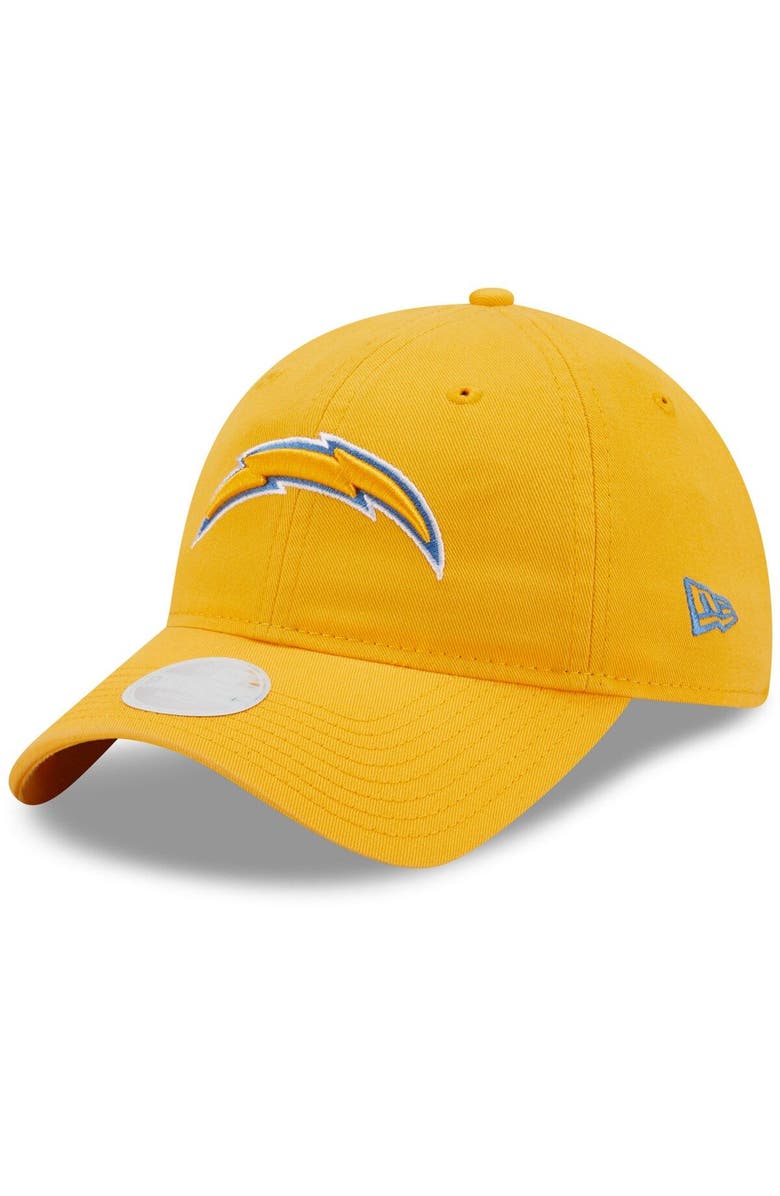 New Era Women's New Era Gold Los Angeles Chargers Core Classic 2.0 9TWENTY Adjustable Hat, Main, color, 