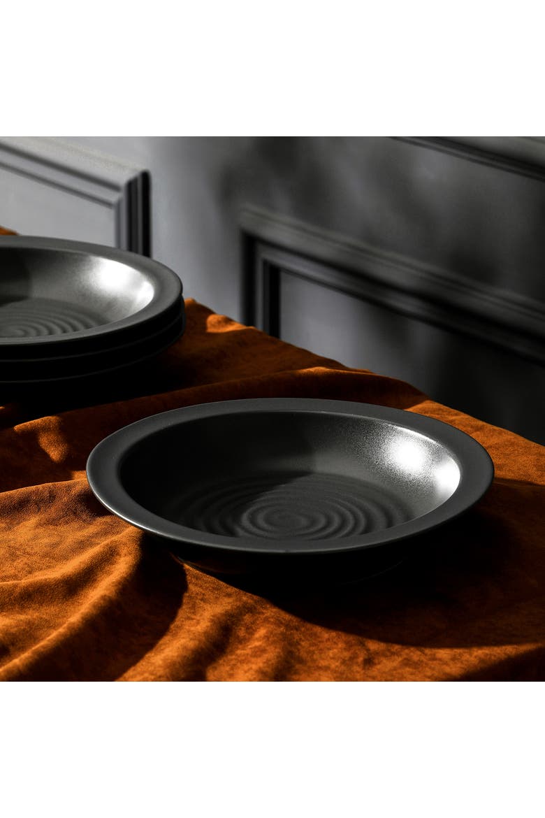 Orbit Stoneware 4-Piece Pasta Bowl Set, Alternate, color, Charcoal