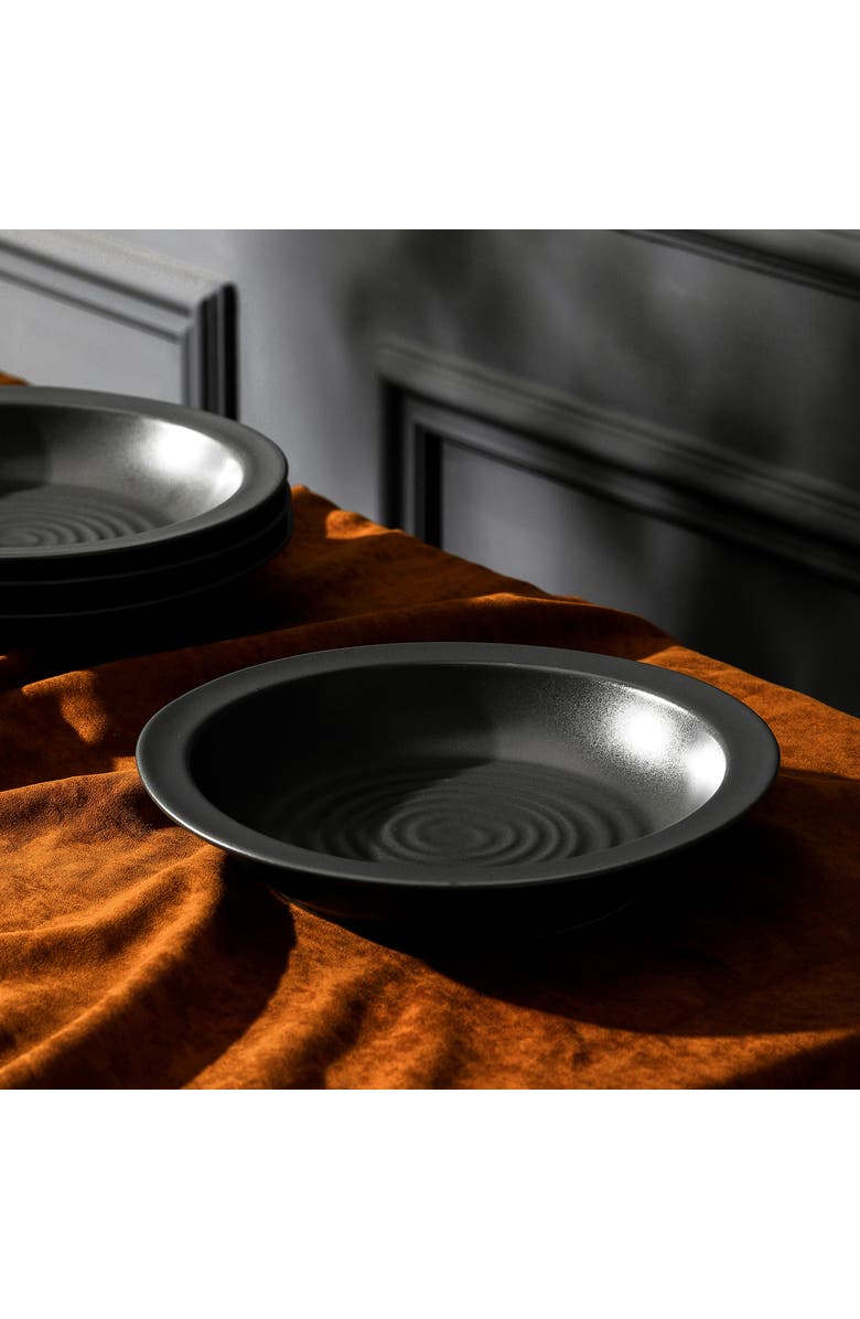 Stone Lain Orbit Stoneware 4-Piece Pasta Bowl Set, Alternate, color, Charcoal