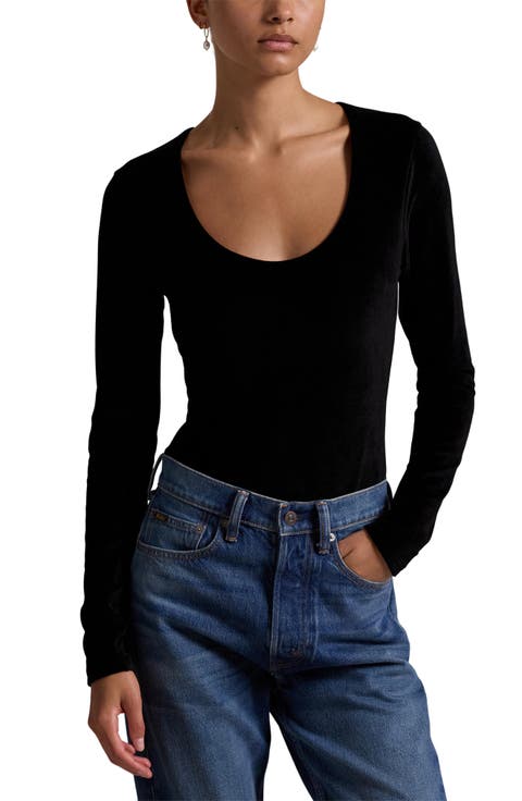 Stretch Velvet Bodysuit