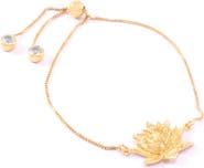 Seven Saints Awakened Lotus Adjustable Bracelet in 18k Gold