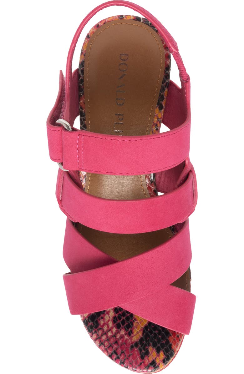 Donald Pliner Slingback Platform Wedge Sandal, Alternate, color, Magenta