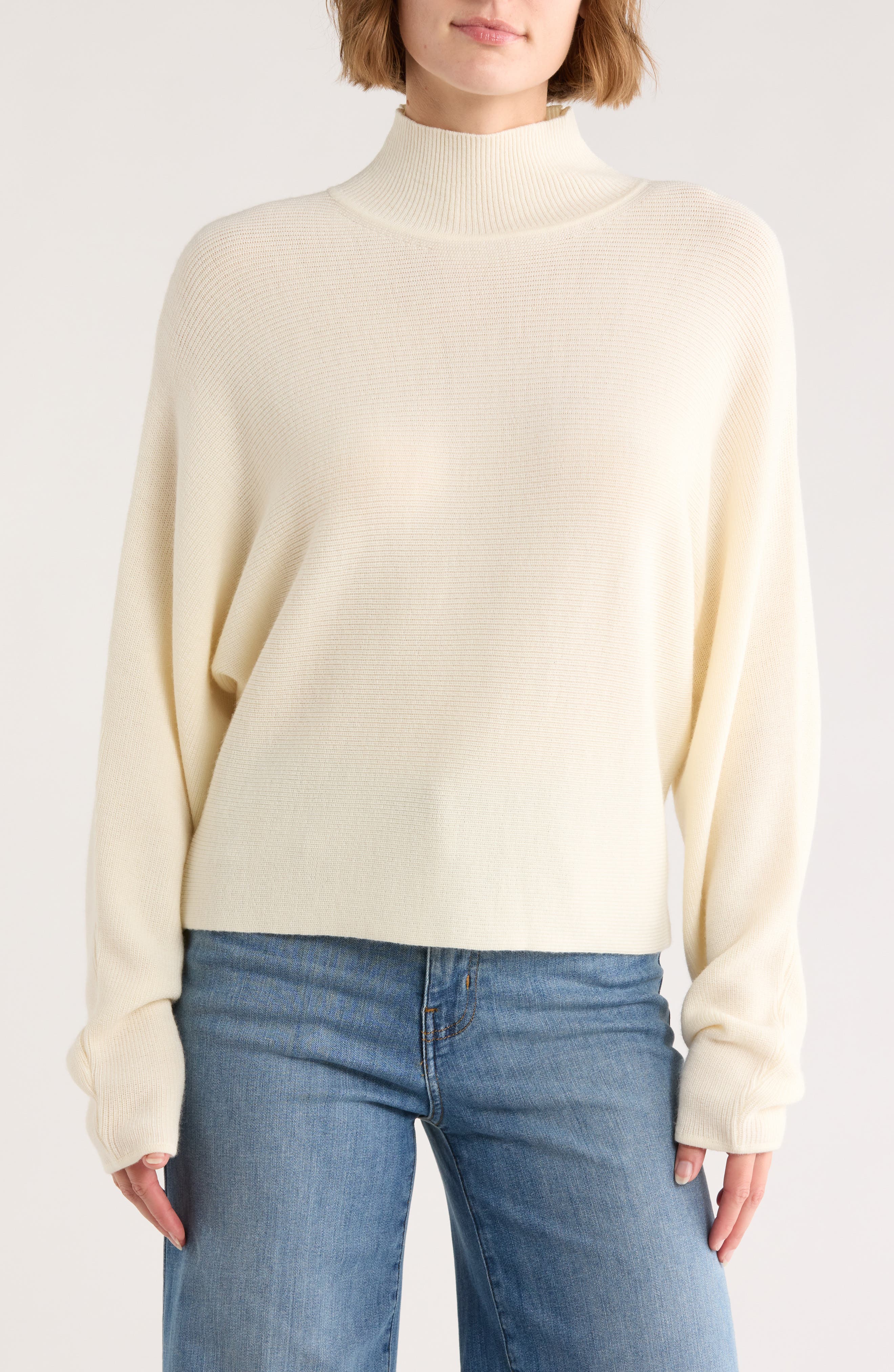 Ramy Brook Cassidy Mock Neck Wool Sweater