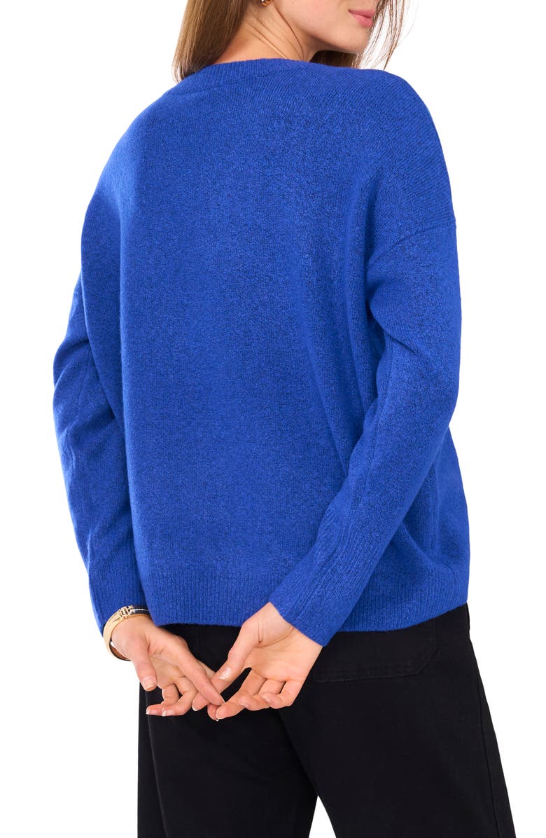 Vince Camuto Drop Shoulder V-Neck Sweater, Alternate, color, Deep Royal Blue