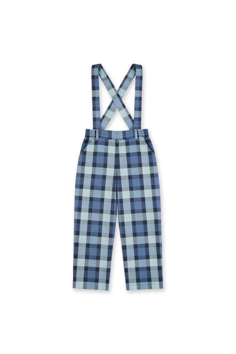 Plaid Pant with Removable Suspenders, Main, color, Blue & Navy Plaid