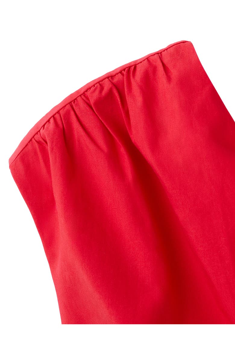 MANGO One-Shoulder Drop Waist Cocktail Dress, Alternate, color, Red