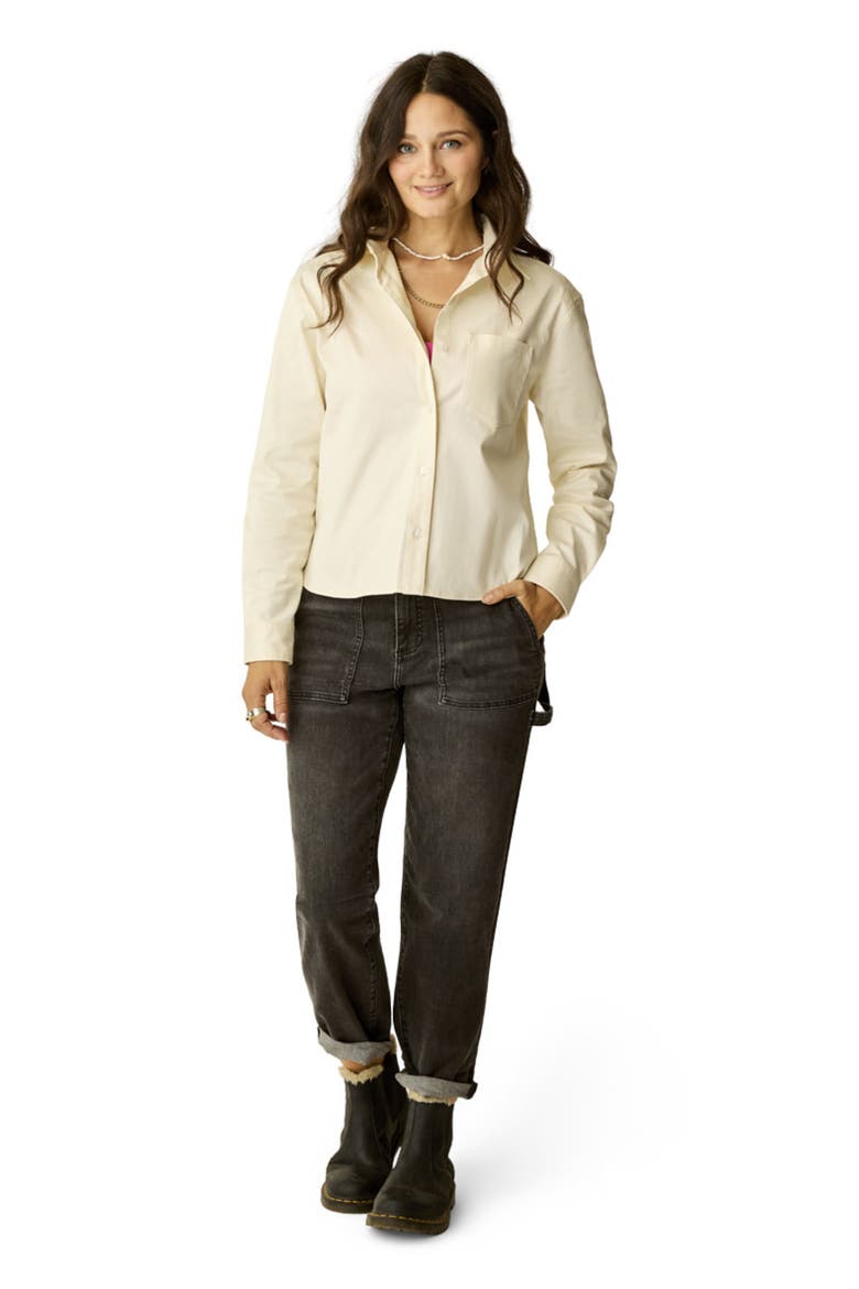 Claire Twill Shirt, Main, color, Birch