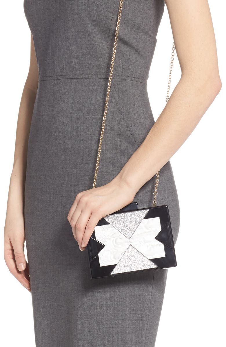 Like Dreams Geo Glitter Box Clutch, Alternate, color,