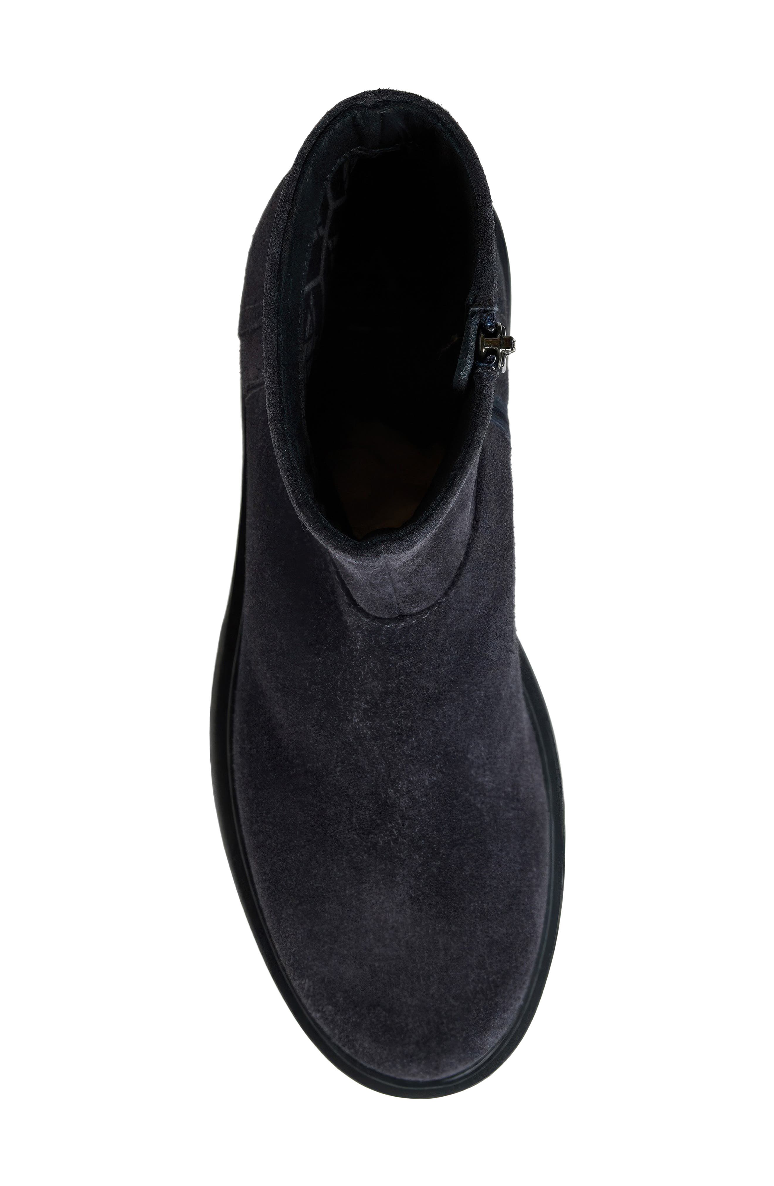 Hermione Leather Bootie, Alternate, color, NAVY SUEDE