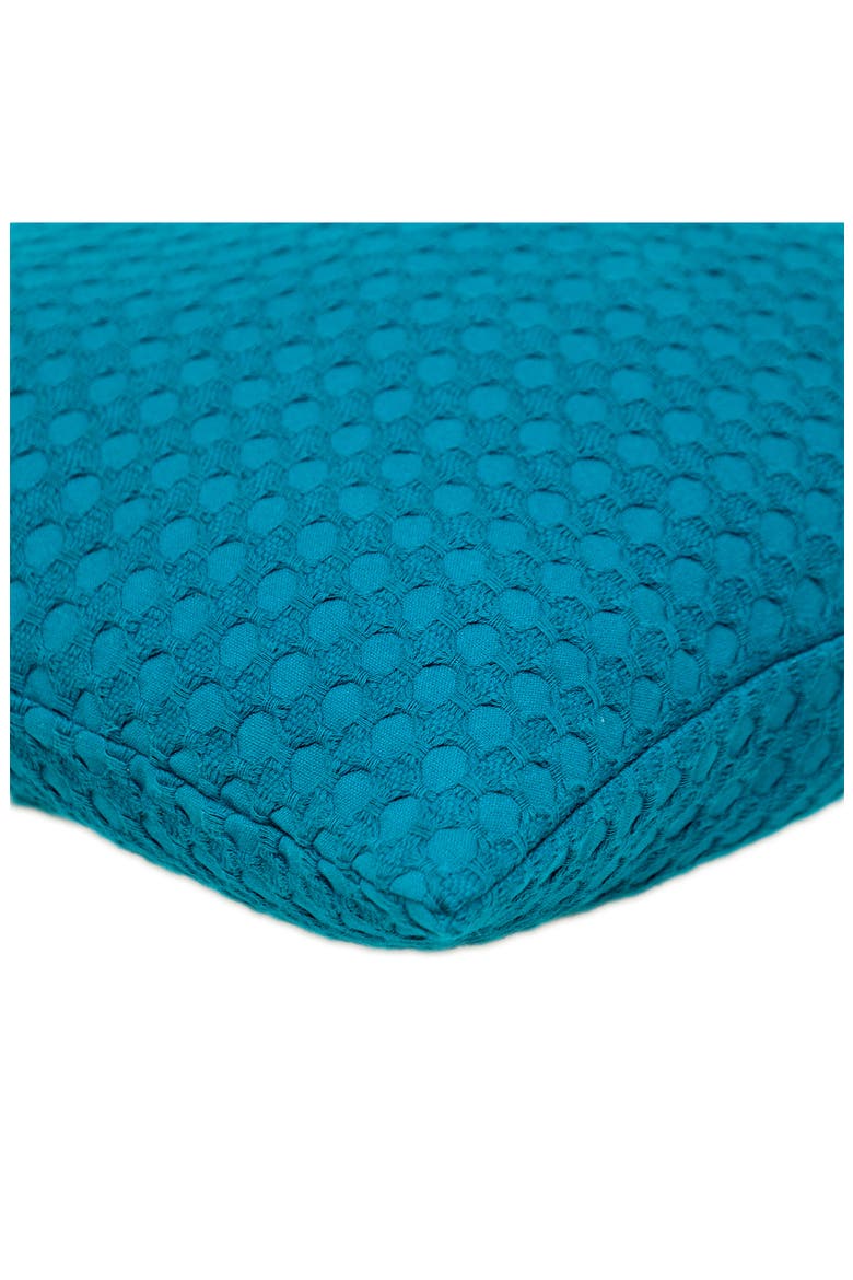 Crochet Overlay Throw Pillow, Alternate, color, BLUE