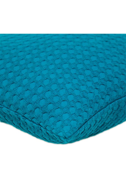 Parkland Collection Crochet Overlay Throw Pillow In Blue
