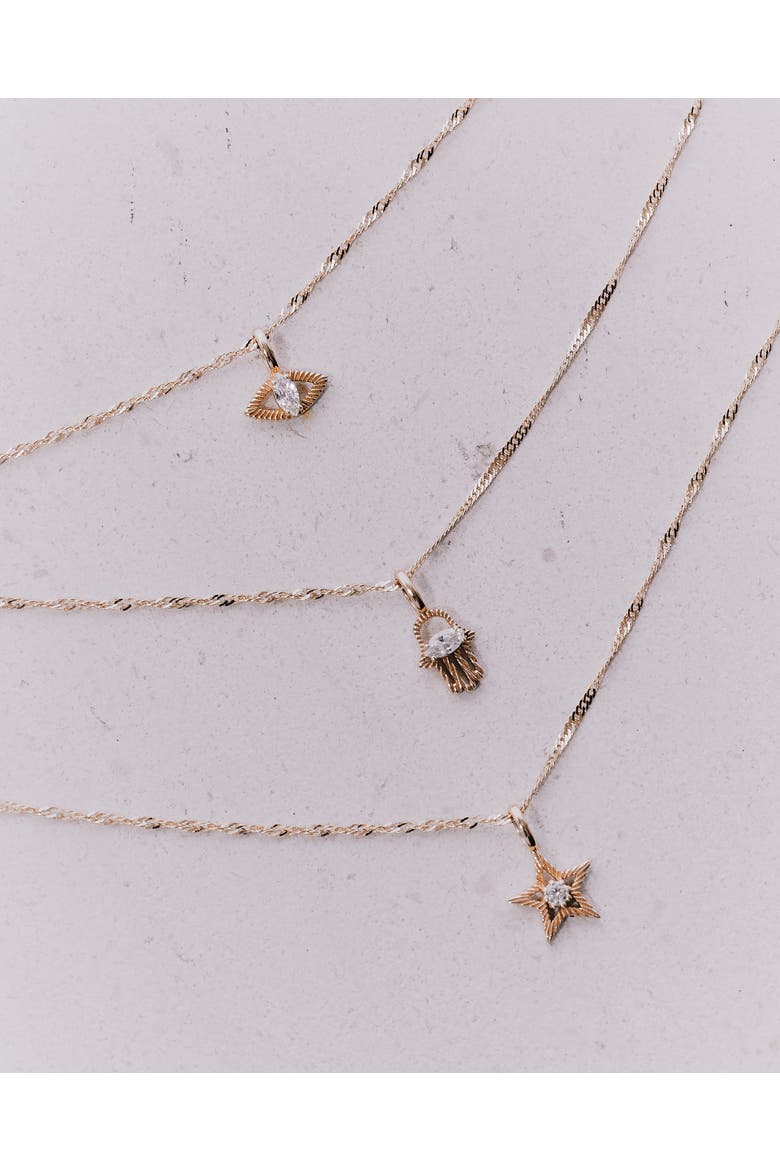 Star Diamond Pendant Necklace, Alternate, color, Star