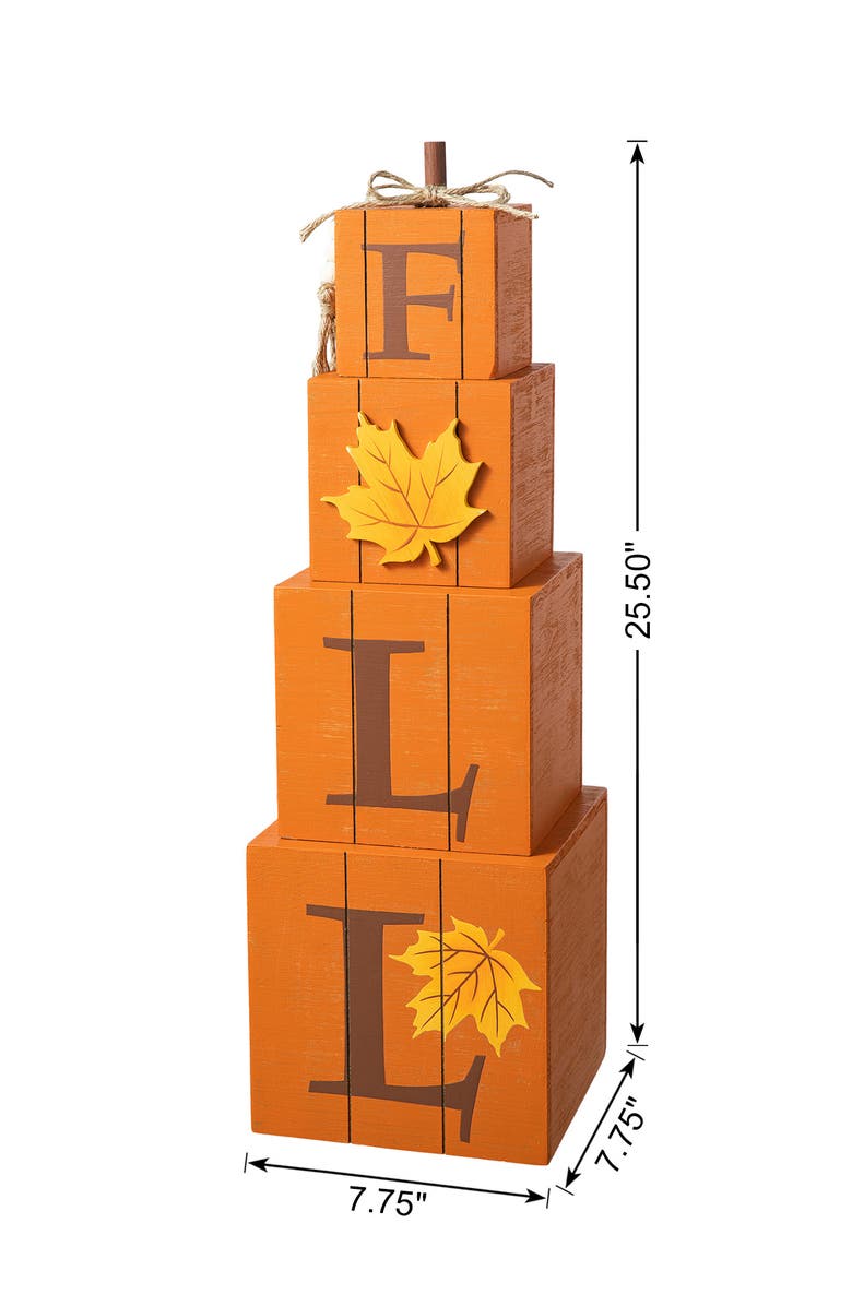 Glitzhome Halloween and Fall Wood Reversible Boxed Porch Decor, Alternate, color, 