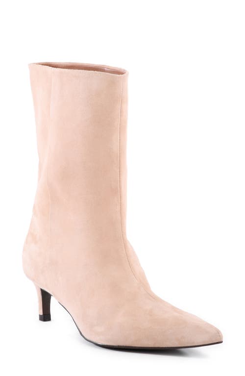 Seychelles Game Changer Pointed Toe Kitten Heel Boot in Buff Suede at Nordstrom, Size 8