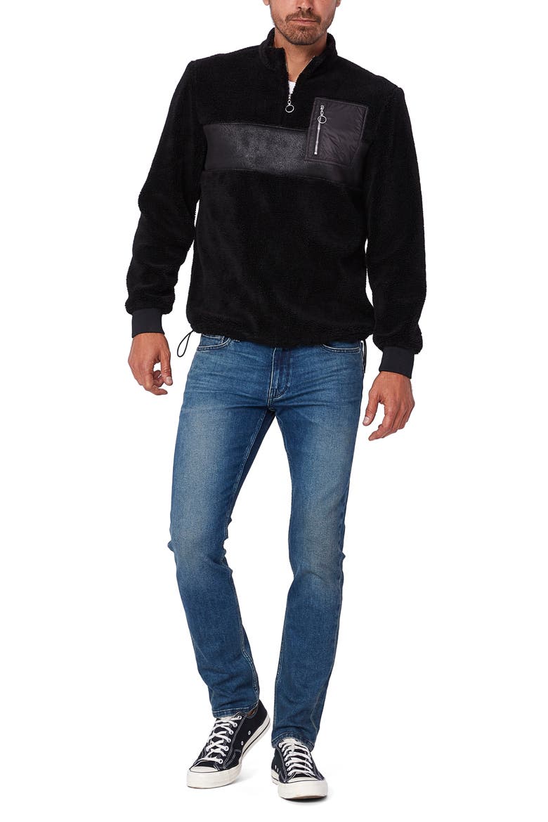 Hartson Quarter-Zip Pullover, Alternate, color, BLACK
