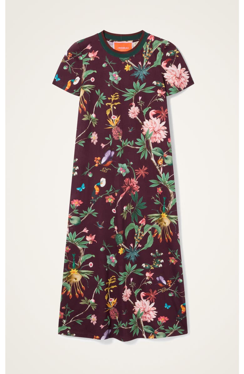 La DoubleJ Sporty Swing Dress, Alternate, color, Zooflora Bordeaux