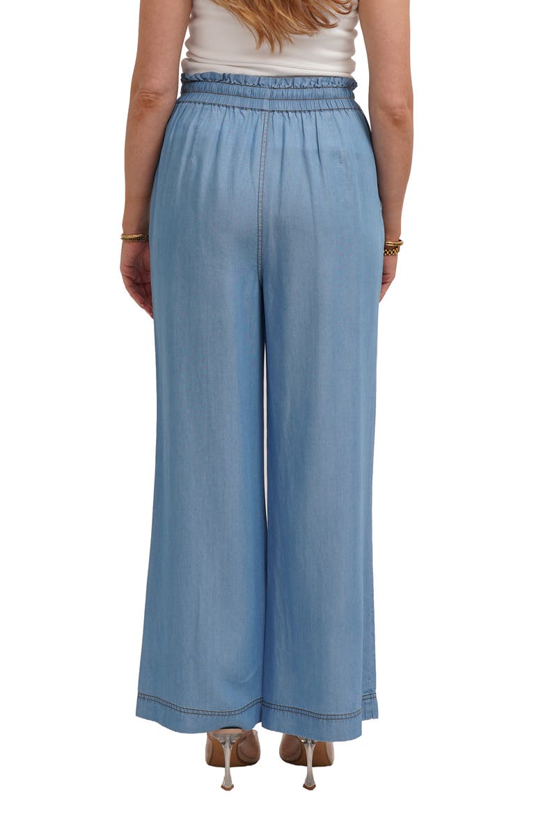 Pull On Wide Leg Pants, Alternate, color, MISTY DENIM