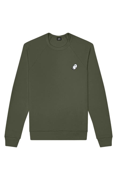 Dalix Ghost Fleece Sweatshirt In Military Green