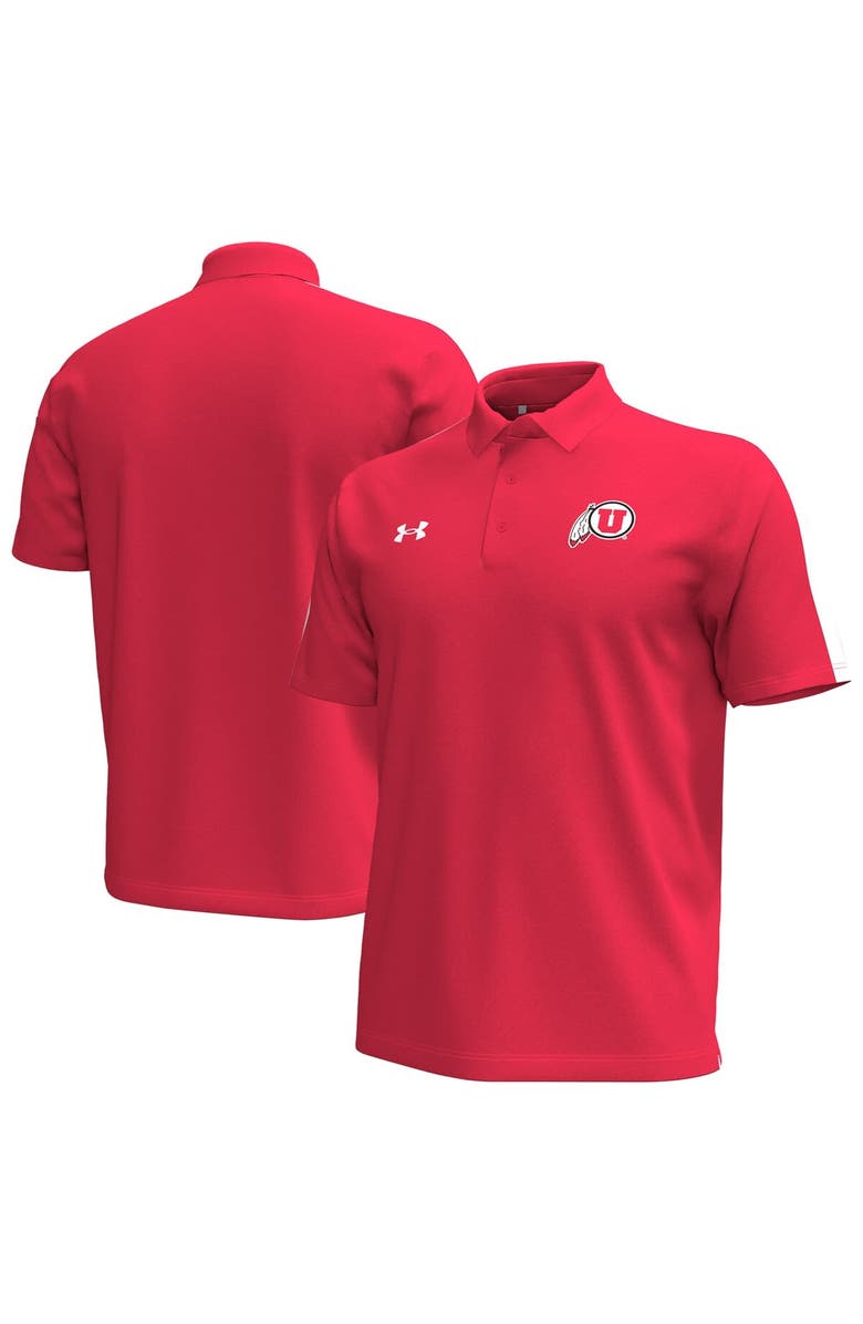 Under Armour Men's Under Armour Red Utah Utes Pinnacle Performance Polo, Alternate, color, Red