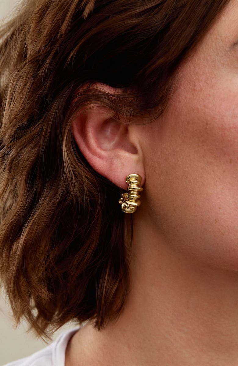 Set & Stones Revy Hoop Earrings, Alternate, color, Gold