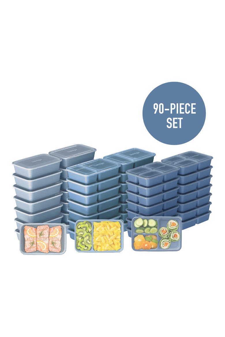 90-Piece Meal Prep Set, Alternate, color, BLUE MIST